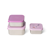 Citron Stainless Steel Stackable Lunchbox Unicorn 3 Stk