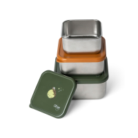 Citron Stainless Steel Stackable Lunchbox Tiger 3 Stk