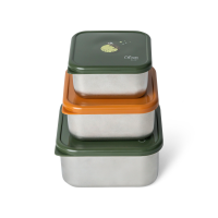 Citron Stainless Steel Stackable Lunchbox Tiger 3 Stk