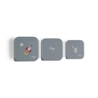 Citron Stainless Steel Stackable Lunchbox Spaceship 3 Stk