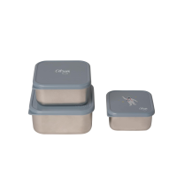 Citron Stainless Steel Stackable Lunchbox Spaceship 3pcs