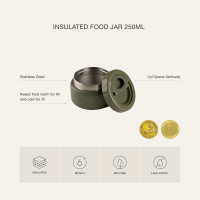 Citron Stainless Steel Food Jar 250ml Brown