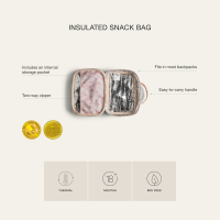 Citron Insulated Square Snack Bag Tiger