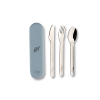 Citron Cutlery Set Spaceship with Silicon Case Dusty Blue