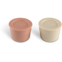 Citron Set 2 x Saucer Cups Pink/Cream