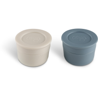Citron Set 2 x Saucer Cups Grey/Dusty Blue