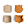 Citron Silicone Lunchbox Organizers 4er Set Caramel Plum