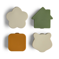 Citron Silikon Lunchbox Organizers 4er Set Caramel Green
