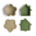 Citron Silikon Lunchbox Organizers 4er Set Caramel Green