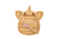 Citron Bamboo Plate Unicorn mit Saugnapf