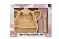 Citron Bamboo Plate Unicorn