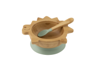 Citron Bamboo Bowl Set Dino Green