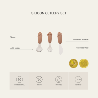 Citron Silicone Cutlery Set Unicorn Blush Pink 3 pcs