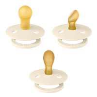 BIBS Nuggi Try-it Colour Nuggis Ivory_0-6M_3er Pack