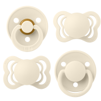 BIBS Nuggi Try-it Collection Nuggis Ivory_ 0-6M_4er Pack