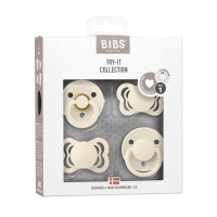 BIBS Nuggi Try-it Collection Nuggis Ivory_ 0-6M_4er Pack