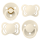 BIBS Nuggi Try-it Collection Nuggis Ivory_ 0-6M_4er Pack