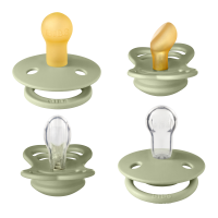 BIBS Nuggi Try-it Collection Sage_ 0-6M_4er Pack
