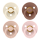 BIBS Try-it Colour Nuggis Ivory_Blush_Woodchuck_Blossom_6-12m_4er Pack