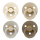 BIBS Try-it Colour Nuggis Ivory_Sand_Vanilla_Dark Oak_6-12m_4er  Pack