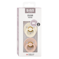 BIBS Sucette Colour 2 PACK Latex_Round_6-12m_Ivory_Blush