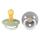 BIBS Sucette Colour 2 PACK Latex_Round_0-6m_Sage GLOW_Cloud GLOW