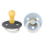 BIBS Sucette Colour 2 PACK Latex_Round_0-6m_Iron GLOW_Baby Blue GLOW