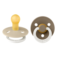 BIBS Nuggi Colour 2 PACK Latex_Round_0-6m_Vanilla...