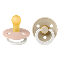 BIBS Nuggi Colour 2 PACK Latex_Round_6-12m_Blush...