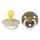 BIBS Pacifier Colour 2 PACK Latex_Round_6-12m_Vanilla GLOW_Dark Oak GLOW