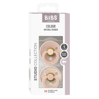 BIBS Studio Nuggi Colour 2 PACK Latex_Round_0-6m_Jasmine Blush Mix