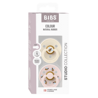 BIBS Studio Colour Bumblebee 2 PACK Latex_Round_0-6m_Ivory Mix