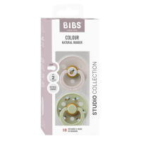 BIBS Studio Colour Bumblebee 2 PACK Latex_Round_6-12m_Mushroom Mix