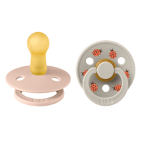 BIBS Studio Colour Ladybug 2 PACK Latex_Round_6-12m_Blush...
