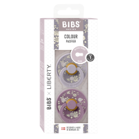 BIBS Colour x Liberty 2 PACK Latex_Capel_Round_0-6m_Fossil Grey