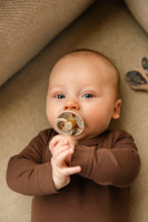 BIBS Colour x Liberty 2 PACK Latex_Chamomile Lawn_Round_6-12m_Woodchuck Mix