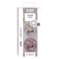 BIBS Colour x Liberty 2 PACK Latex_Capel_Round_6-12m_Fossil Grey