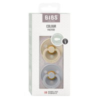 BIBS Sucette Colour 2 PACK Latex_Symmetrical_0-6m_Vanilla_Cloud