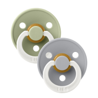 BIBS Nuggi Colour 2 PACK Latex_Symmetrical_0-6m_Sage...