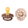 BIBS Sucette Boheme 2 PACK Latex_Round_6-12m_Woodchuck_Blush