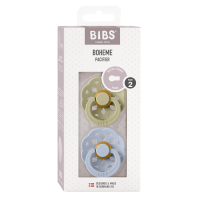 BIBS Pacifier Boheme 2 PACK Latex_Round_6-12m_Khaki_Dusty...