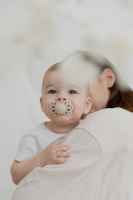 BIBS Sucette Infinity 2 PACK Silicone_Symmetrical_6-12m_Vanilla Peach