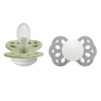 BIBS Nuggi Infinity 2 PACK Silicone_Symmetrical_0-6m_Sage...