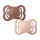 BIBS Nuggi Supreme 2 PACK Silicone_Symmetrical_0-6m_Woodchuck_Blush