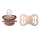 BIBS Nuggi Supreme 2 PACK Silicone_Symmetrical_0-6m_Woodchuck_Blush