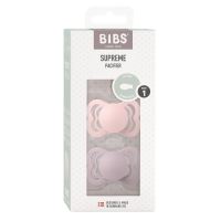 BIBS Sucette Supreme 2 PACK Silicone_Symmetrical_0-6m_Blossom_Dusky Lilac