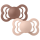 BIBS Pacifier Supreme 2 PACK Silicone_Symmetrical_6-12m_Woodchuck_Blush