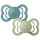 BIBS Pacifier Supreme 2 PACK Silicone_Symmetrical_6-12m_Island Sea_Sage
