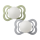 BIBS Sucette Supreme 2 PACK Silicone_Symmetrical_0-6m_ Sage GLOW_Cloud GLOW