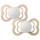 BIBS Sucette Supreme 2 PACK Silicone_Symmetrical_6-12m_ Blush GLOW_Vanilla GLOW